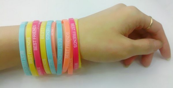 customized silicone thin printing bracelet [SY152]