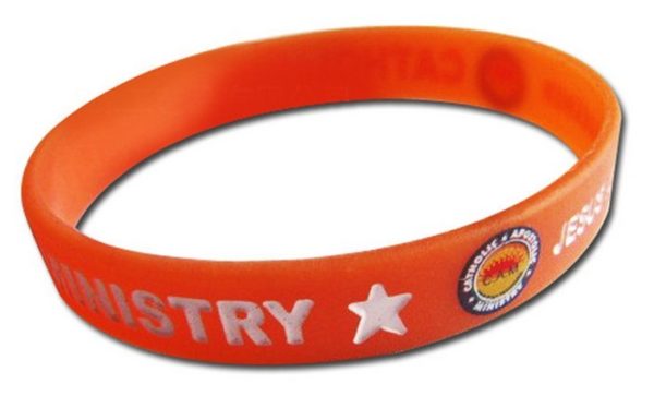 silicone debossed ink filling bracelet [SY157]