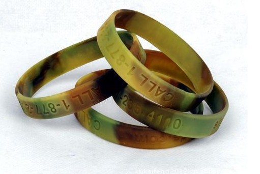 personalized camo color silicone bracelet [SY159]
