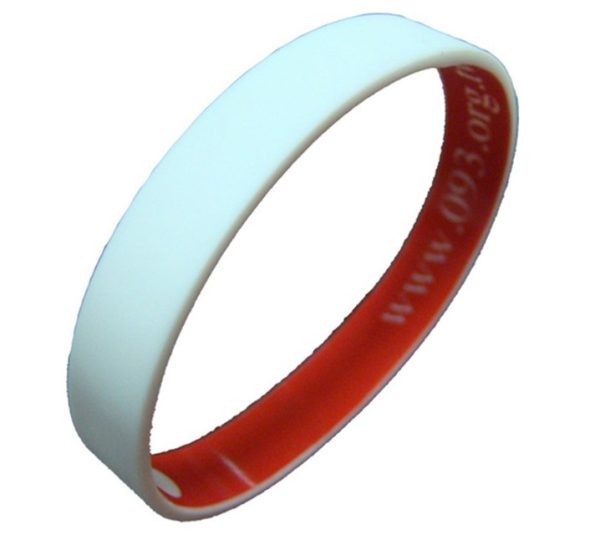 double color engrave silicone wristband [SY172]