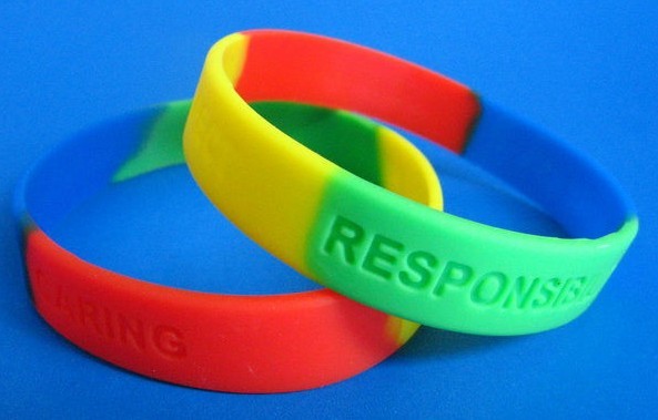 high quality debossed silicone bracelet [SY194]