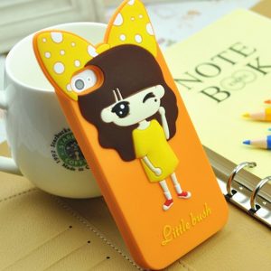bowknot girl silicone case[SY0020]
