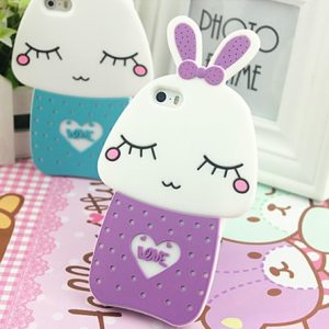 cute rabbit silicone iphone case[SY0097]