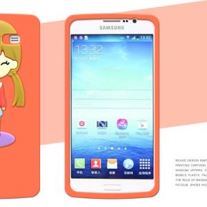 cute girl silicone case for samsung[SY00102]