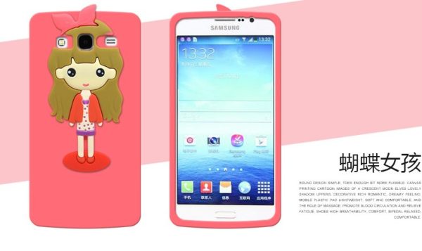 butterfly girl silicone case for samsung[SY00103]