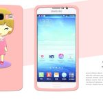 ponytail girl silicone case for samsung[SY00104]