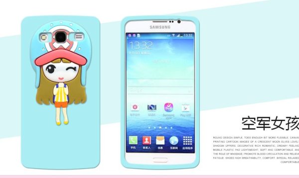 air force girl silicone case for samsung[SY00108]
