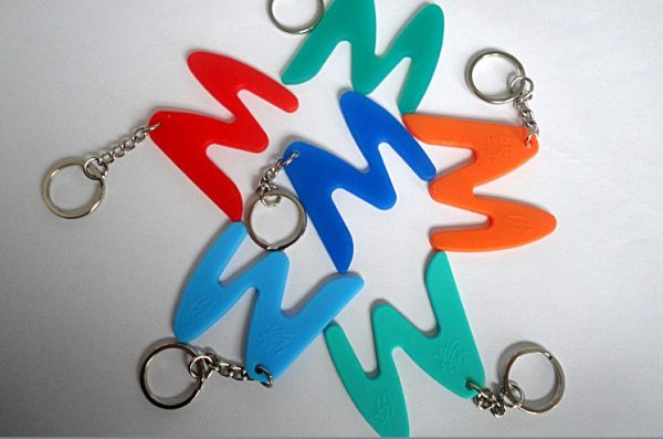 cute letter Silicone Keychain[SY450]