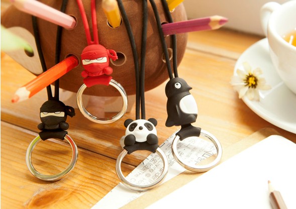 cartoon Masked men Silicone Keychain[SY470]