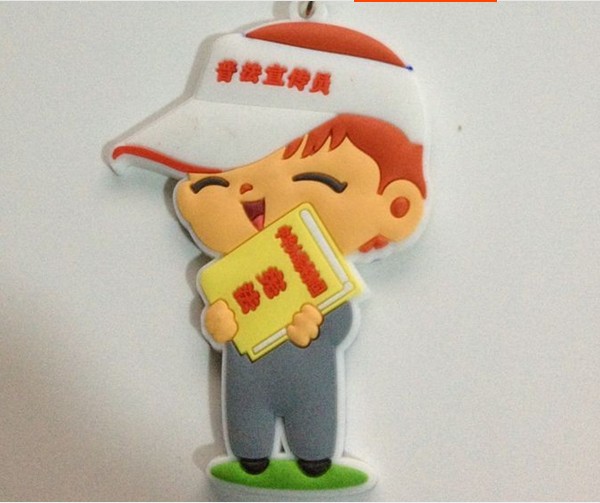 cartoon personality Boy Silicone Keychain[SY478]