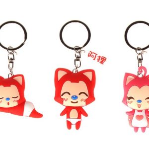 cartoon fox Silicone Keychain[SY473]