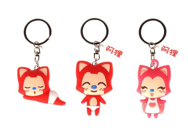 cartoon fox Silicone Keychain[SY473]