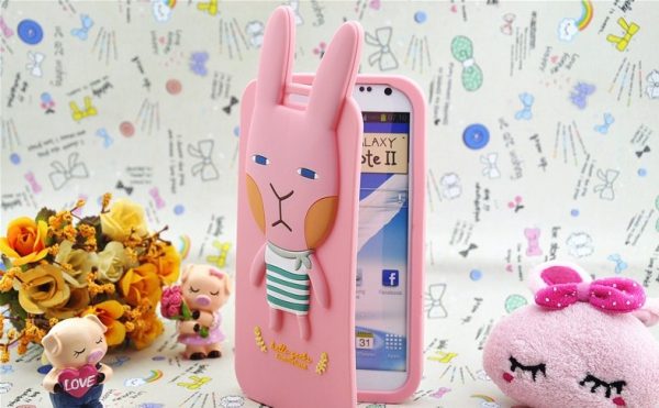 funny rabbit silicone case for samsung[SY00115]