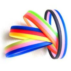 Customize printed logo silicone wristbands [SY185]
