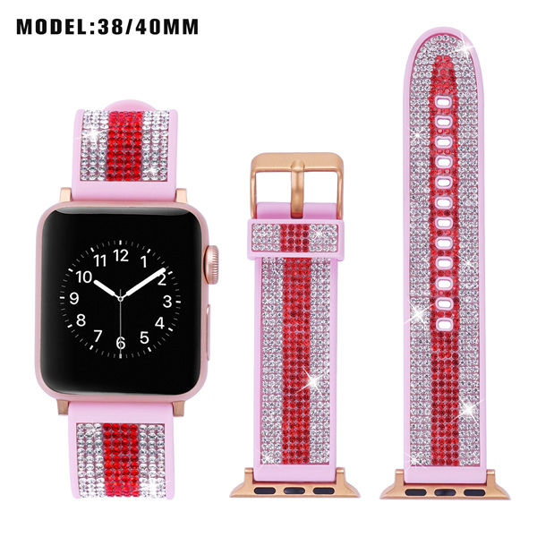 Bling Watch Band Diamond Apple Strap