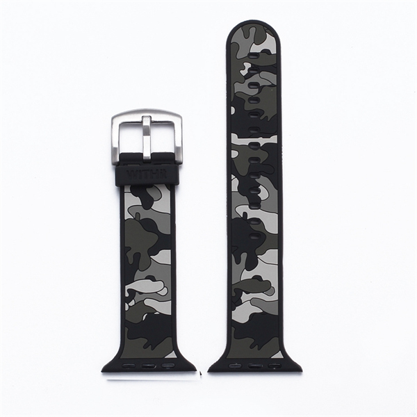 Blue Camouflage Silicone Watchband