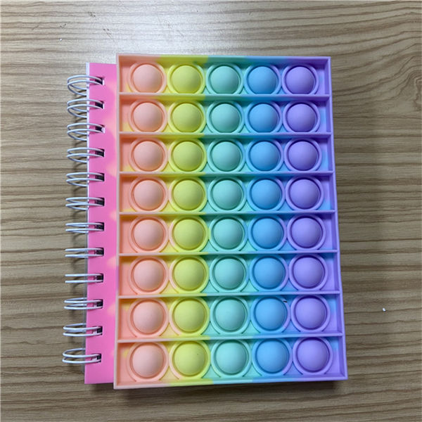 Pop It Fidget Toy Notebook Silicone