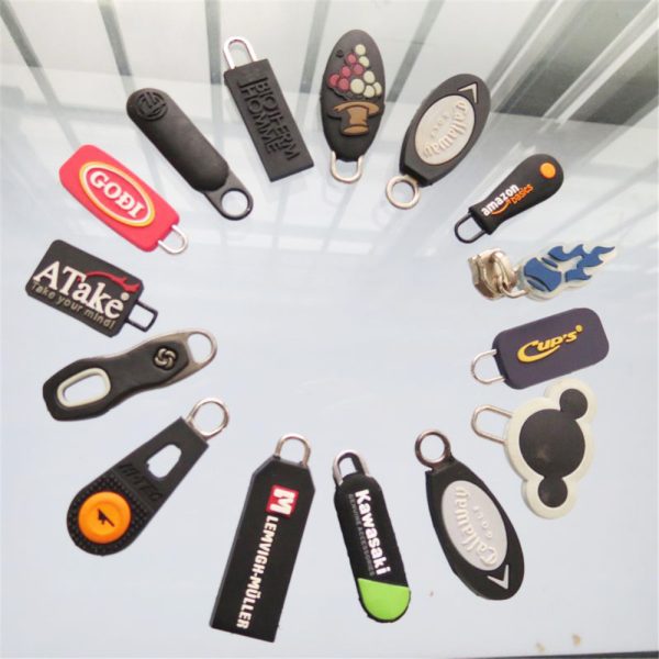 Custom Zipper Pull Tab Rubber Zippers