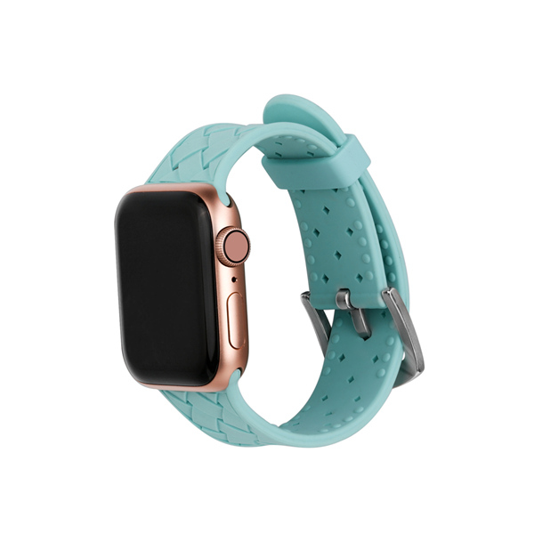 Woven Watchband Silicone Rubber Strap