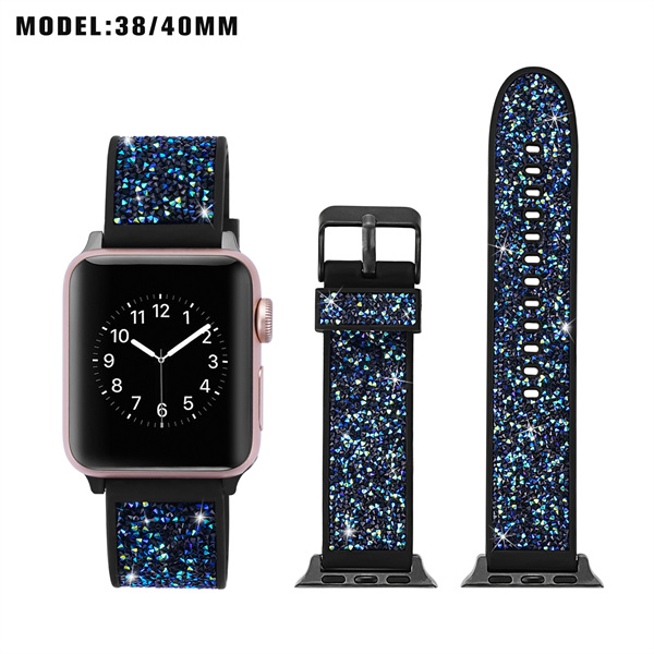 Apple Watch Band Diamond Silicone Strap