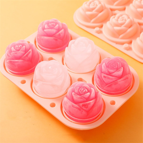 Rose Ice Cube Tray 6 Cells FDA Mold (1)