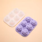 Rose Ice Cube Tray 6 Cells FDA Mold (3)