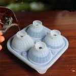 Silicone Ice Cube Mold 4 Grids Round (4)